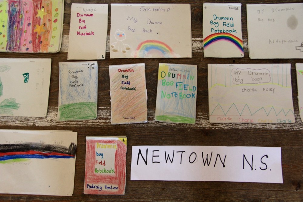 Some of the Children's notebooks on display