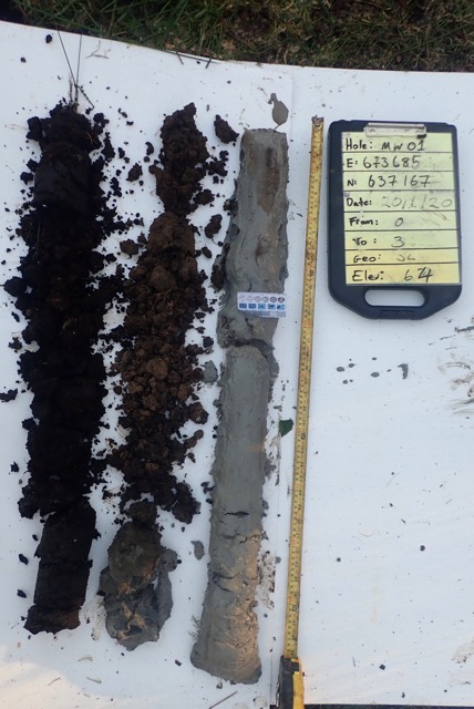 Preliminary Core Window sampling – Drummin Bog Project