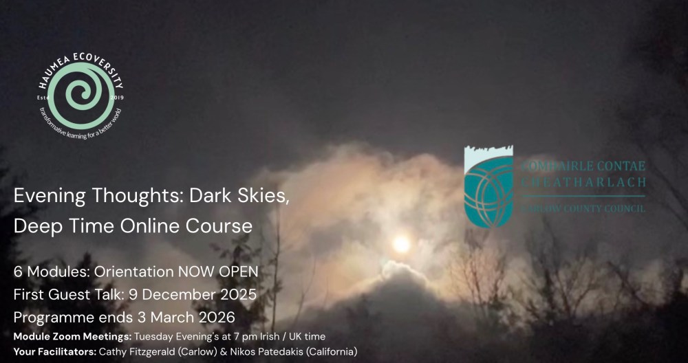 Evening Thoughts: Dark Skies, Deep Times online for Co Carlow and beyond